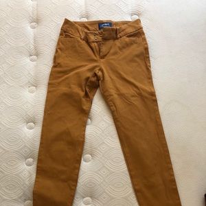 Mustard Skinny Pants - Mid Rise - Old Navy “Pixie”